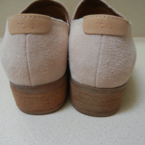 Toms Women's Cream Suede Loafers - Picture 8 of 12